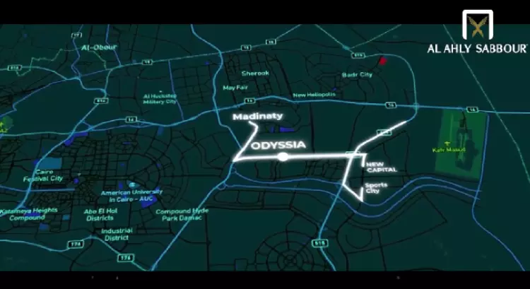 Map of Compound Odyssia Mostakbal City